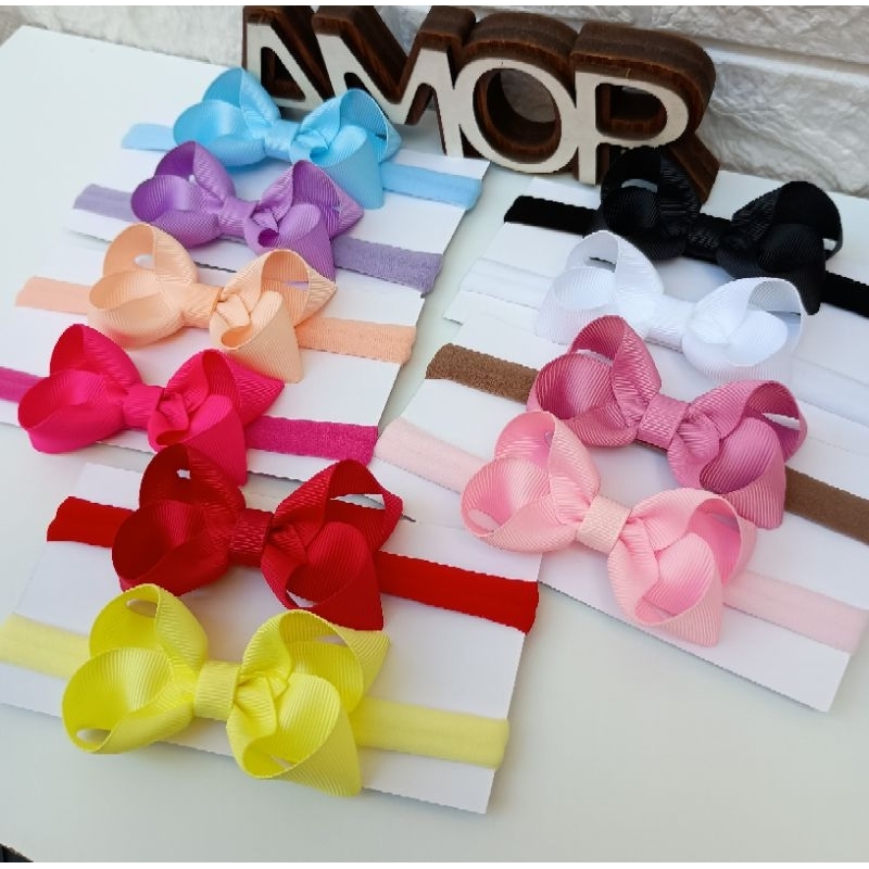 Laços de bebê / kit faixa de cabelo bebê / kit 10 faixinhas para bebê ...