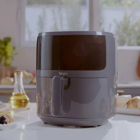 Fritadeira Elétrica Visio Fry Elgin 5L 1700w Air Fryer Digital Cinza