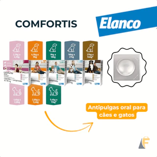 Anti-Pulgas Comfortis Cães e Gatos Antiparasitário Elanco em Oferta na Shopee