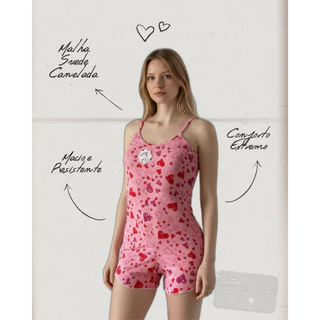 Baby Doll Macacão Feminino Suede Canelado - P, M, G, GG em Oferta na Shopee