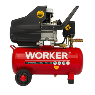 Compressor de Ar Worker 1.5HP 20L 8Bar – 127V ou 220V | Portátil e Potente em Oferta na Shopee