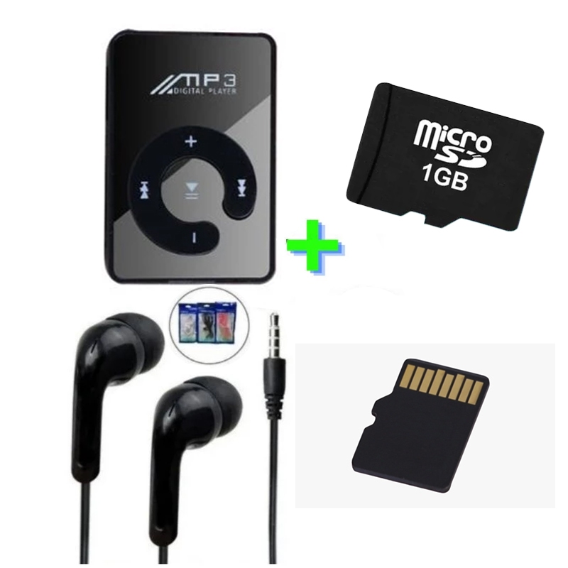 MP3 Player + cartão de memória SD e Fone de ouvido Leve sua música onde ...