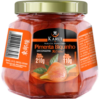 Pimenta Biquinho 210g - Karui em Oferta na Shopee