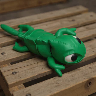 Camaleão Pascal Articulado Flexível 3D Enrolados Decoração