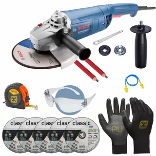 Esmerilhadeira Angular 9 2200w Gws 2200-230 Bosch Com Kit em Oferta na Shopee