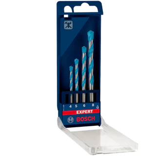 Jogo Brocas Bosch Expert Cyl-9 Multiconstruction Ø 4-5-6-8mm em Oferta na Shopee