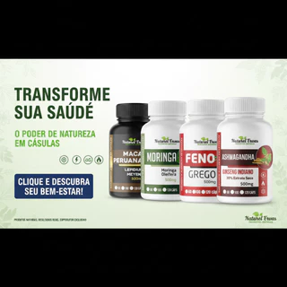 KIT 4 SUPLEMENTOS 100% NATURAIS MORINGA + 3 SUPLEMENTOS 480 CAPSULAS 500MG
