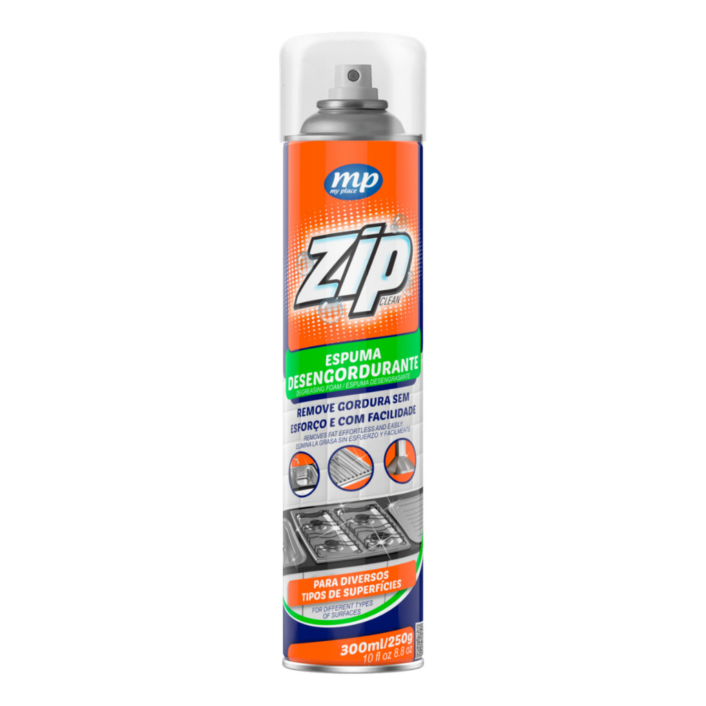 ESPUMA DESENGORDURANTE SPRAY ZIP CLEAN 300ML | Shopee Brasil