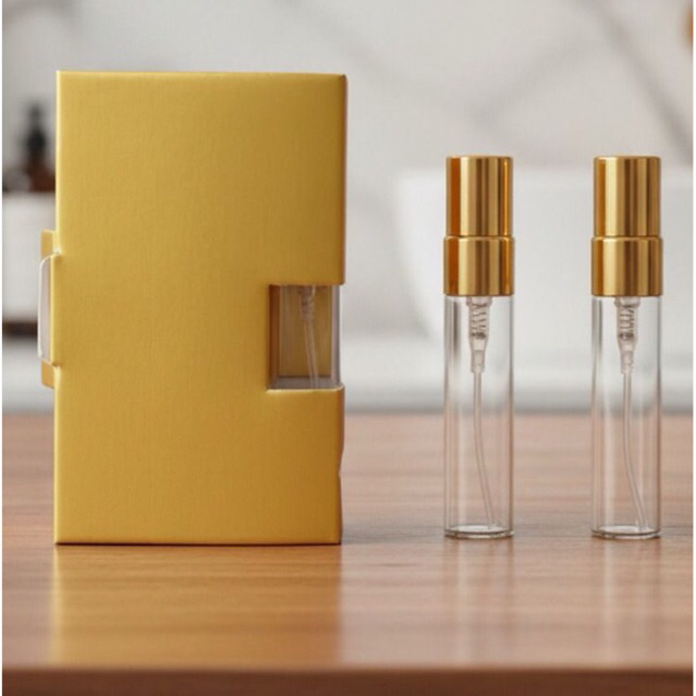 Kit Decant Luxo Completo Frasco de Vidro 5ml + Caixa Dourada – Refil ...