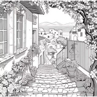 DESENHOS PARA COLORIR PINTAR 100 FOLHAS SOLTAS TEMA PAISAGEM VOLUME 1 em Oferta na Shopee