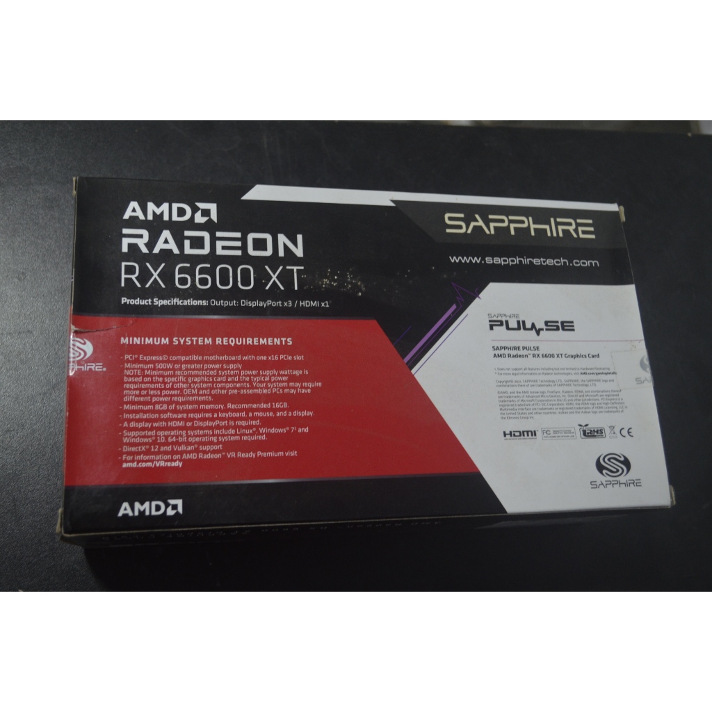 Usada - Placa de video Sapphire 8gb Radeon RX 6600 XT Pulse OC