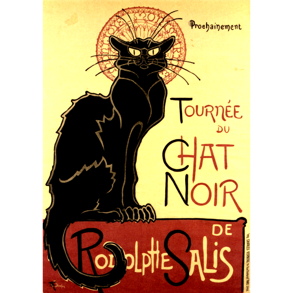 Poster Vintage 30x42cm Tournée Du Chat Noir | Shopee Brasil