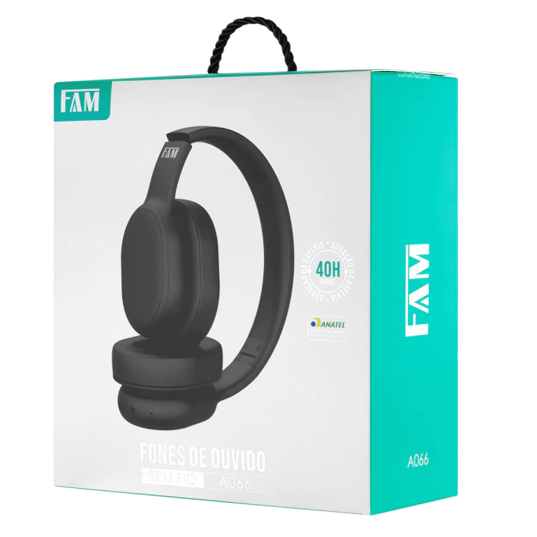 Fone de Ouvido Headphone Dobrável - FAM - A066