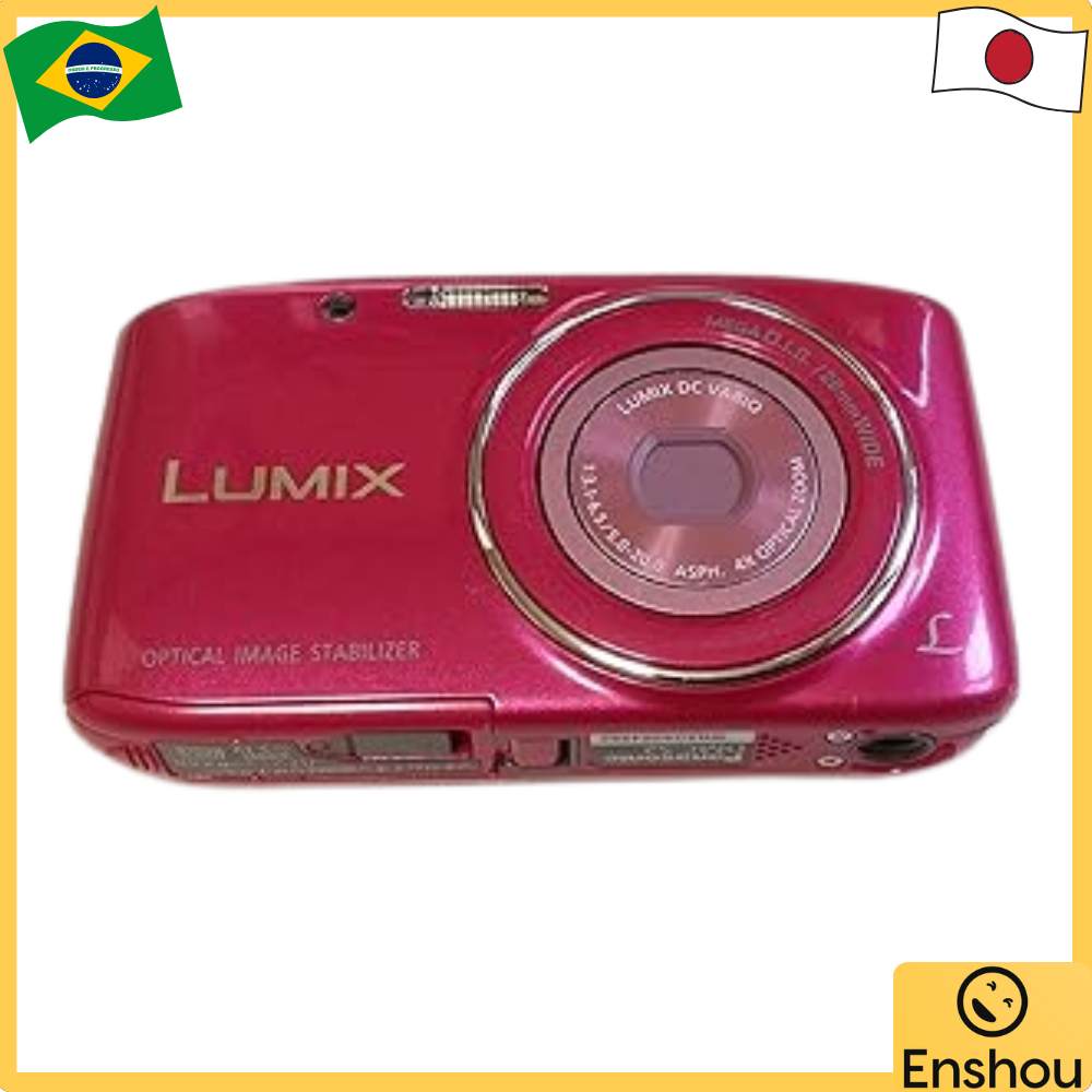 USED]Do Japão [USADO] Câmera Digital LUMIX S2 Óptica 4x Zoom Rosa