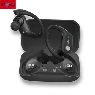 INOVA Fone de Ouvido Bluetooth Sem Fio Aberto Esportivo com Gancho 38h Bateria Display LED Cancelamento de Ruído em Oferta na Shopee