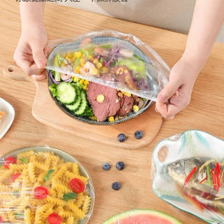 Kit com 100/200/300 Unidades de Tampa De Plástico descartável para alimento