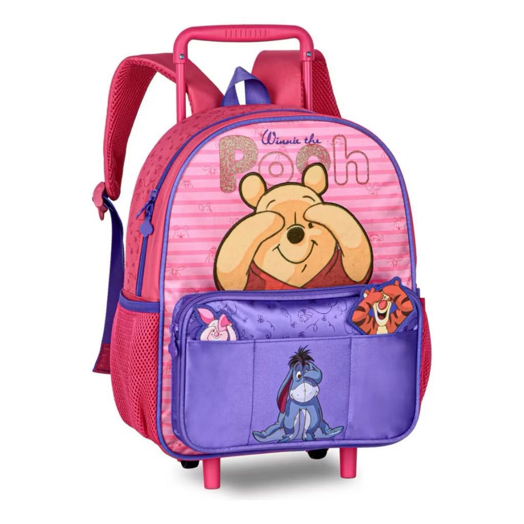 Mochila Escolar Ursinho Pooh Com Rodinhas | Shopee Brasil