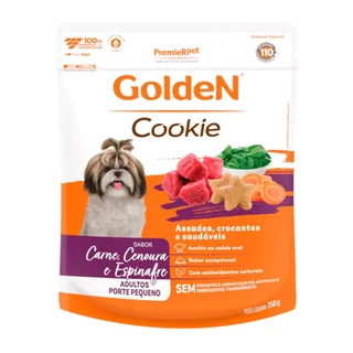 Biscoito Golden Cookie Para Cães Adultos Porte Pequeno Carne, Cenoura e Espinafre 350g em Oferta na Shopee