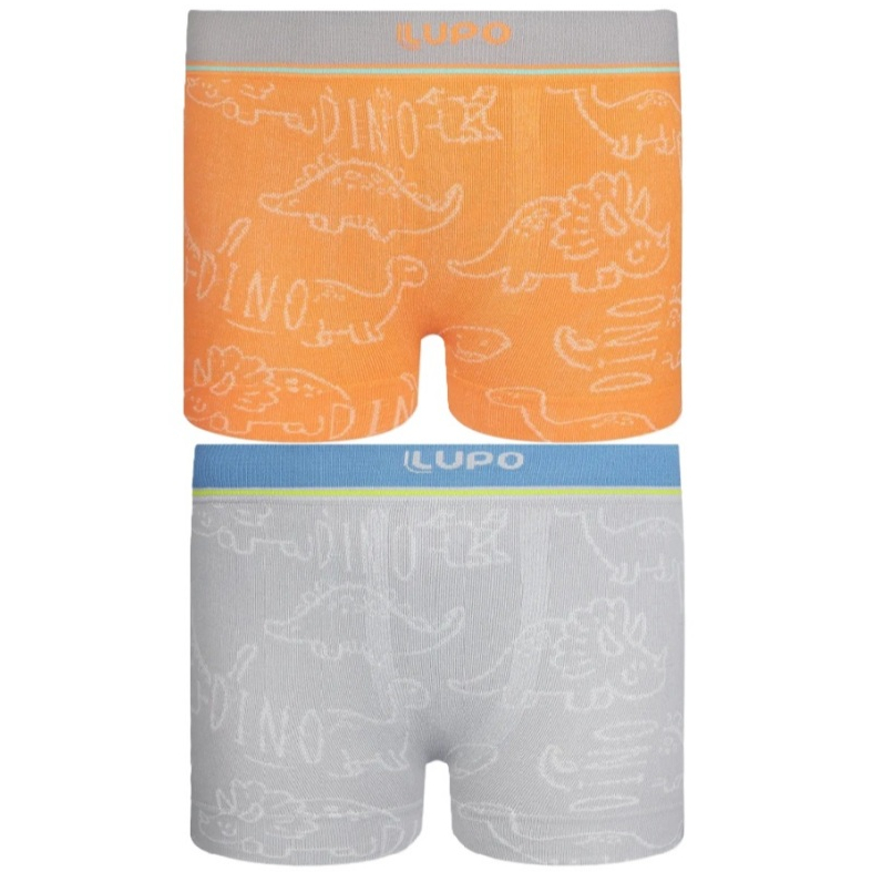 Kit 2 cuecas Lupo Boxer Infantil Sem costura Ref: 137