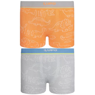 Kit 2 cuecas Lupo Boxer Infantil Sem costura Ref: 137