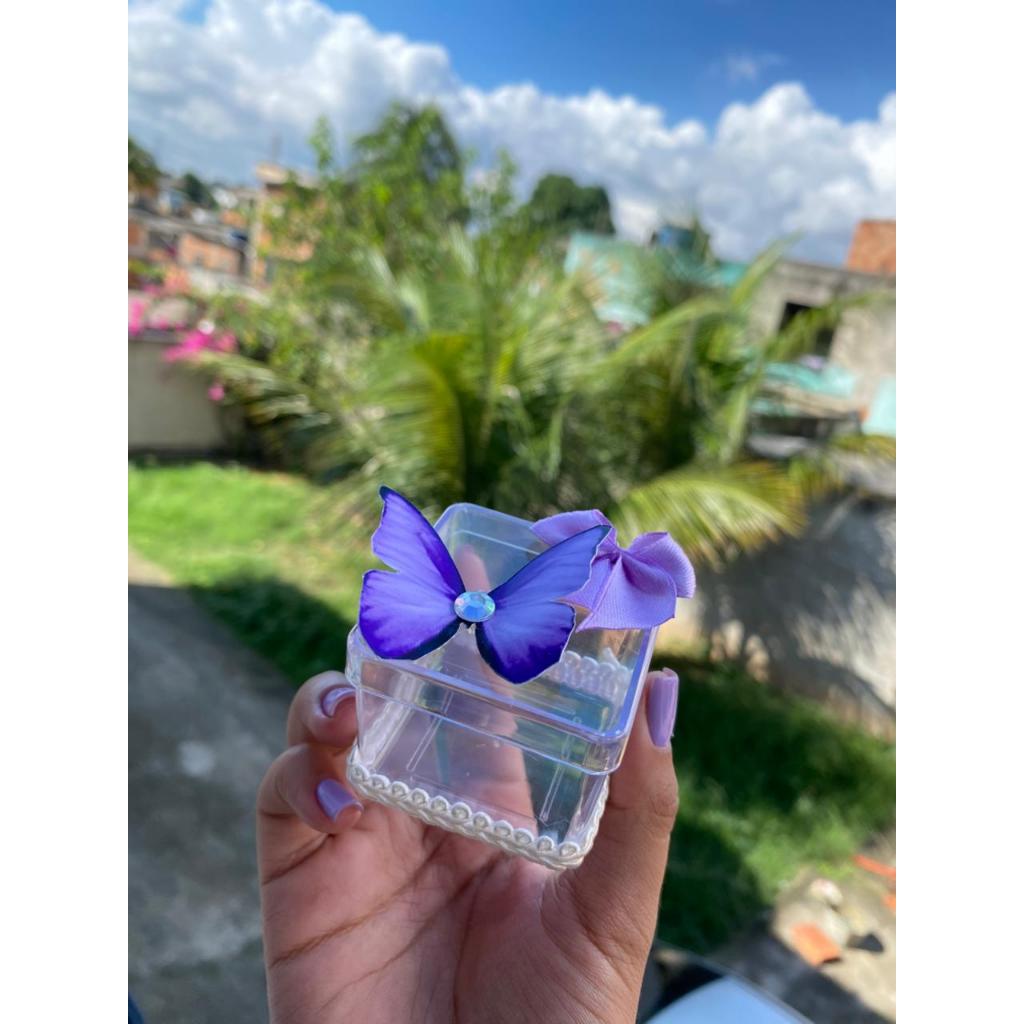 Caixinha de acrilico personalizada 5x5 com apliques | Shopee Brasil