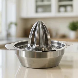 Espremedor de Frutas Inox p/ Suco Laranja Limão - Kehome / Cozinha Citrus Manual / Uténsilio em Oferta na Shopee