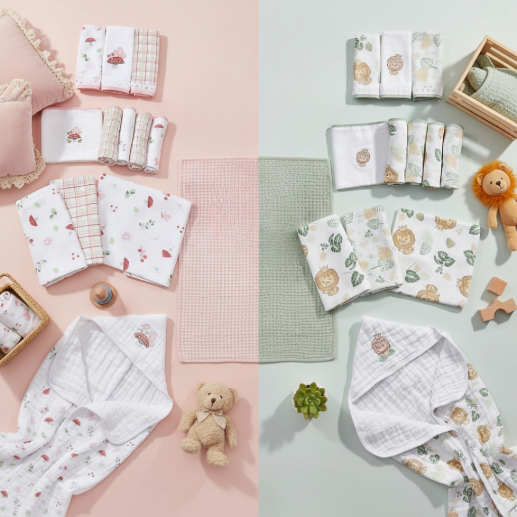 Kit Enxoval Luxo Bebê 12 Peças – Fralda, Toalha Soft, Cueiro e Pano de ...