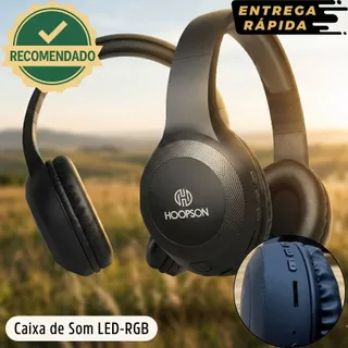 Headphone Bluetooth Hoopson F-401-CZ Sem Fio FM MicroSD USB P2 Microfone Cancelamento Envio Imediato