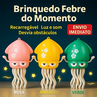 Brinquedo Polvo Eletrônico Recarregável com Luz e Som, Desvia Obstáculos – Infantil Febre do Momento TikTok