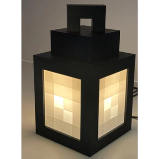 Luminária Minecraft Pixel – Impressão 3D | Iluminação LED Convencional