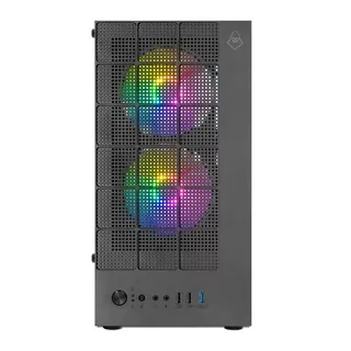 Gabinete Gamer Mancer Grimore, Mini-Tower, Lateral de Vidro, 2 Fans Rainbow, Preto, MCR-GRM-BK em Oferta na Shopee