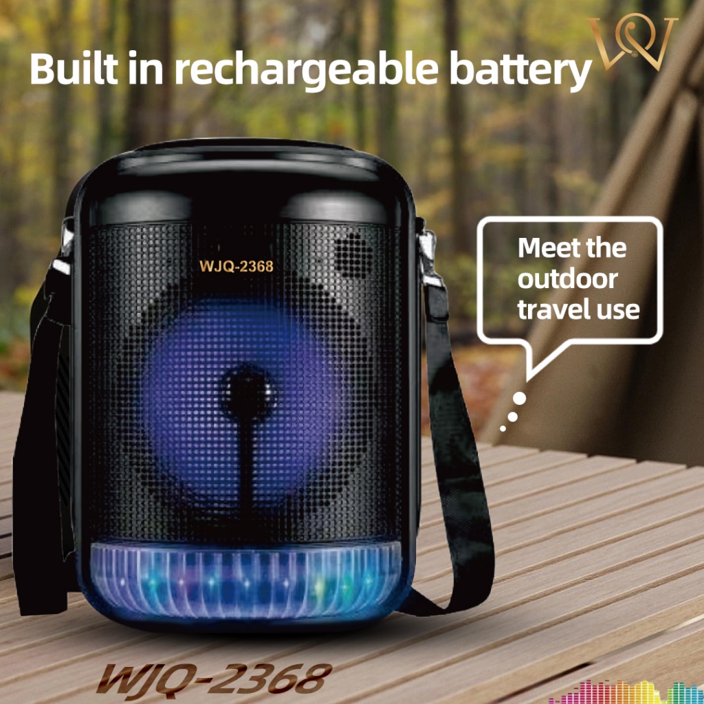 hi h1>Caixa de Som Portátil 6,5″ HY-1083 | Luz Colorida | USB TF FM