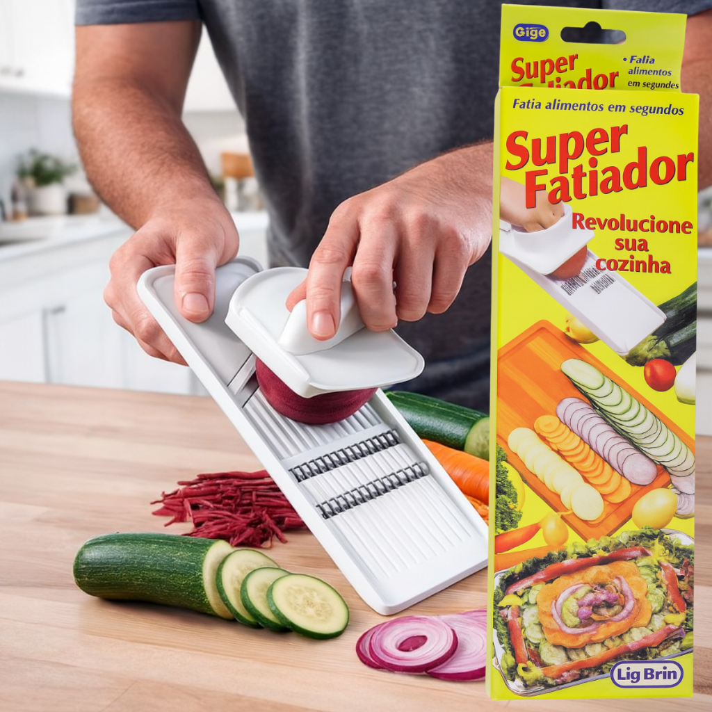 Kit 2un Super Cortador Fatiador 27cm Grande ralador de legum