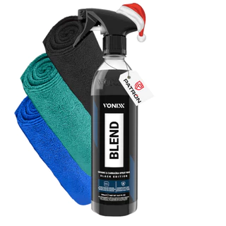 Kit Cera Blend Spray Black Vonixx Vitrificadora + 3 Toalhas microfibra Oferta de Natal