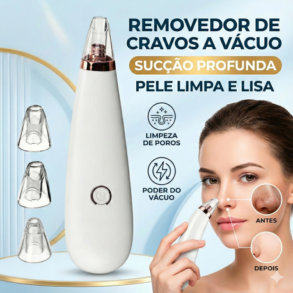 Removedor de cravos e espinhas sucção a vácuo remove acne limpa pele ...