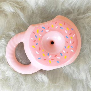 Caneca de Porcelana Rosa Decorativa Donuts 300ml Simpsons