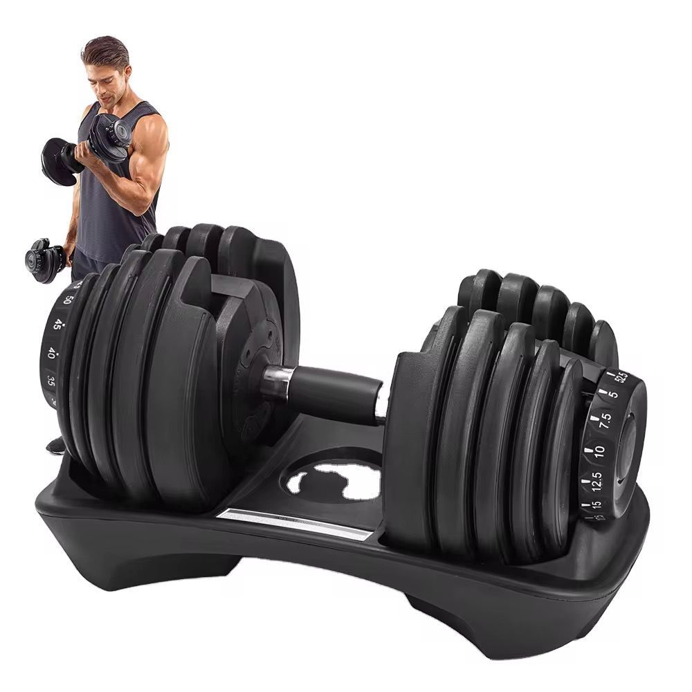 Halter Regulável Dumbbell 24kg Treino Em Casa Peso Exercício | Shopee ...