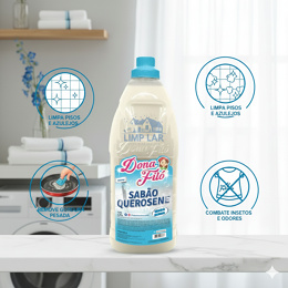 Sabão com Querosene Dona Filo 2L Ação Repelente Limpa e da Brilho