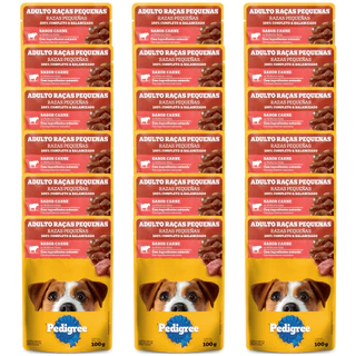 Kit 18 Unidades Sachê Pedigree Ração Úmida 100g - Kit com 10, 18 ou 36 Unidades