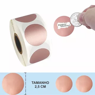Adesivo para Raspar Raspadinha de Coração e Bolinha nas cores Rose Gold, Dourado e Prata
