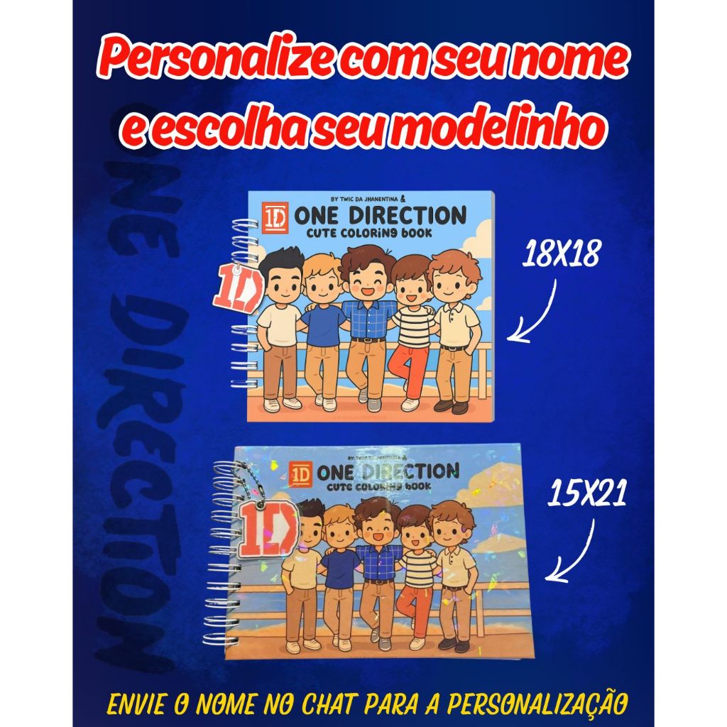 ONE DIRECTION - LIVRO DE COLORIR PERSONALIZADO | Shopee Brasil