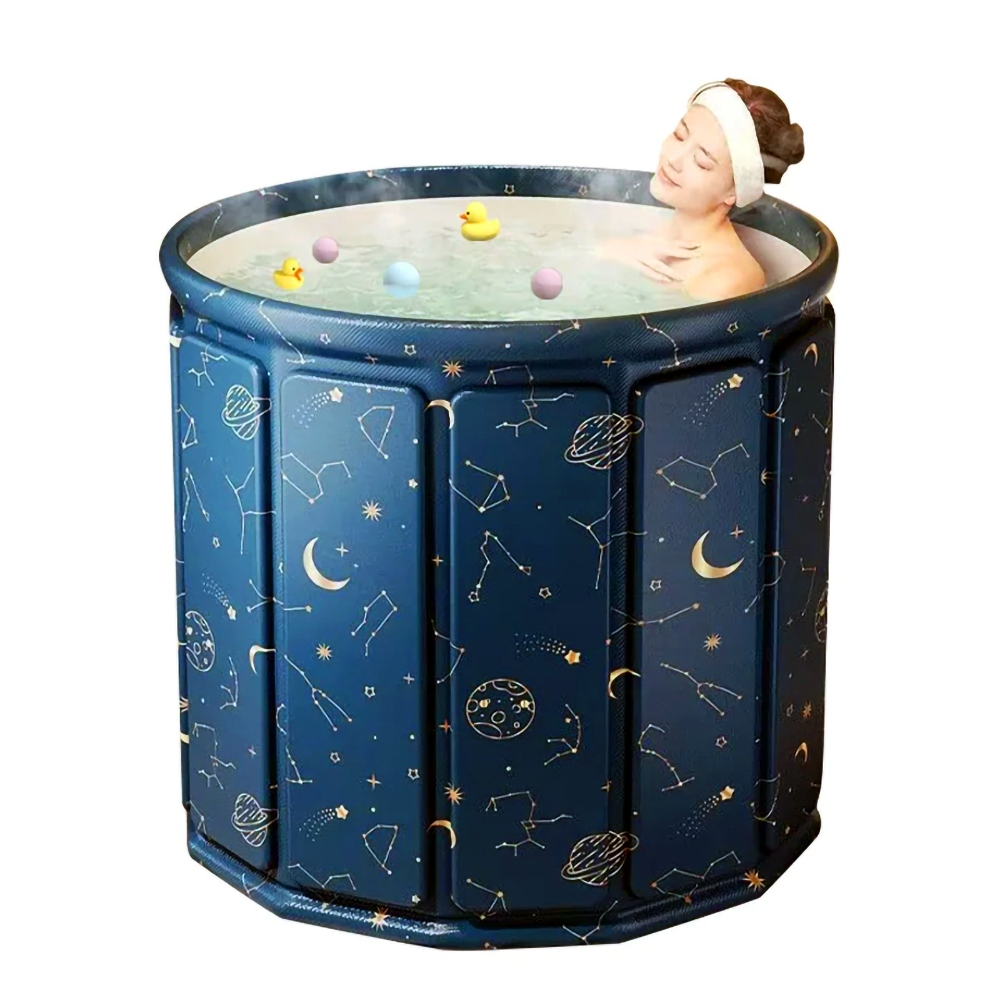 Banheira Dobrável SPA Adulto Portátil 70cm 254 Litros Ofurô Reforçado com Drenagem Rápida
