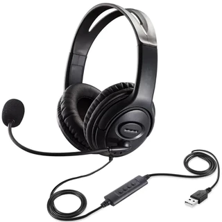 Fone De Ouvido Headset Usb Telemarketing Com Microfone biauricular em Oferta na Shopee