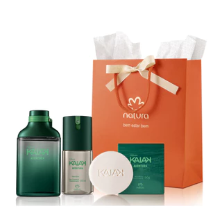 Kit Pesente Perfume Desodorante Corporal Sabonete Kaiak Aventura Masculino Natura Original