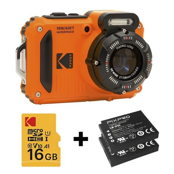 Camera Kodak Wifi Resistente À Água Fullhd 16mp Pixpro Wpz2 Com Nf