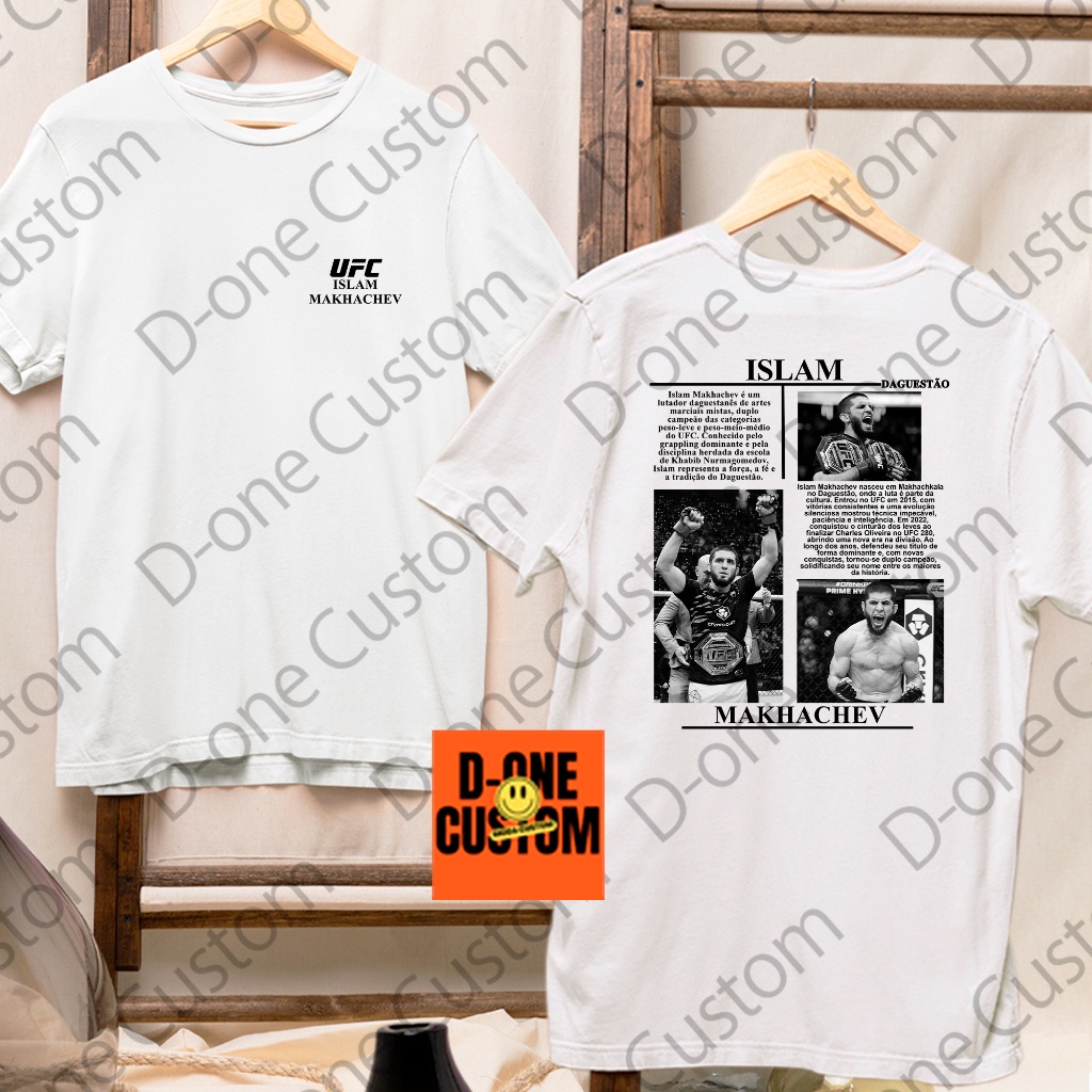 Camisa Camiseta Islam Makhachev Luta UFC Peso Leve Campeão Blusa