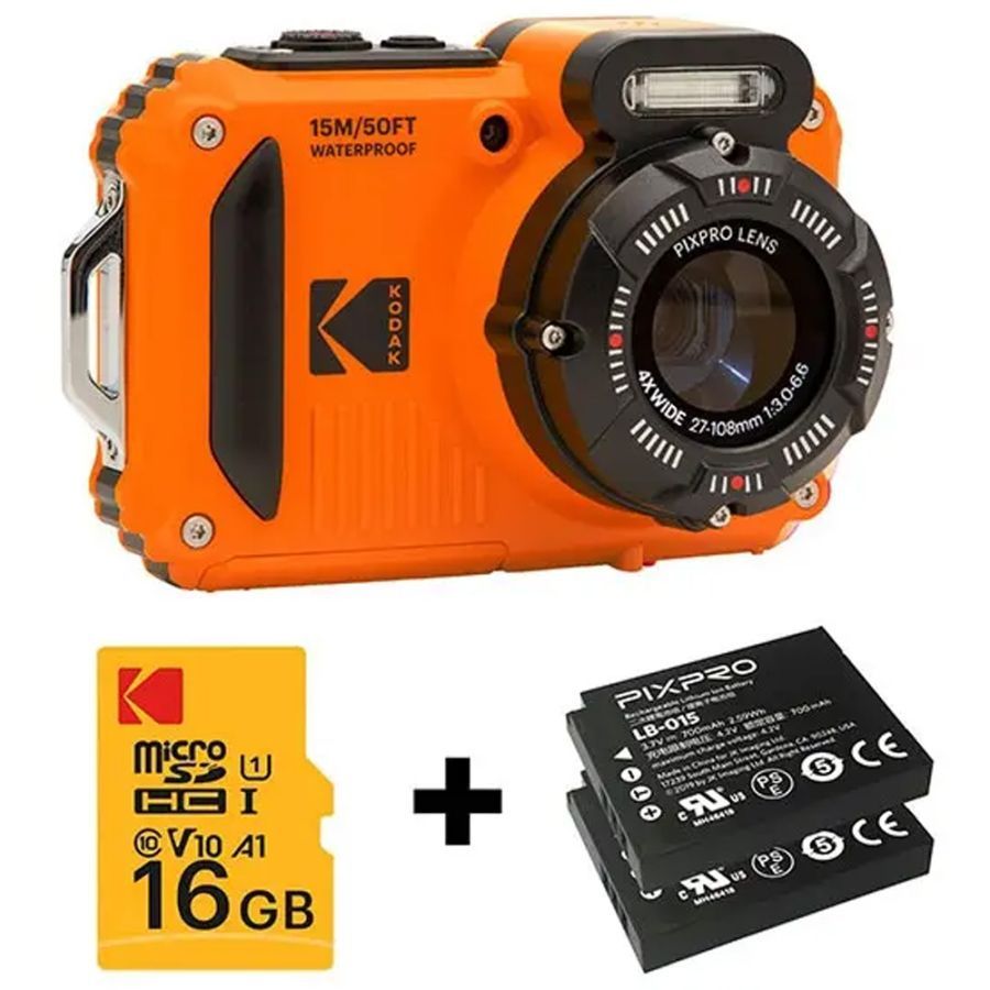 Camera Kodak Wifi Resistente À Água Fullhd 16mp Pixpro Wpz2 Com Nf