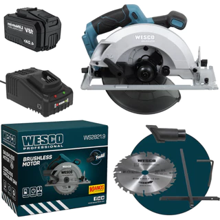 Serra Circular A Bateria 18v Ws2821.9 Wesco Com Bateria 4ah em Oferta na Shopee