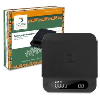 iCoffee Balança eletrônica para café de 2/5 kg/0,1 g recarregável por USB com visor digital inteligente