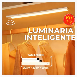 Smart Luminária Inteligente Ultra LED Com USB Recarregável E Sensor De Presença De Movimento 20/30/50cm em Oferta na Shopee